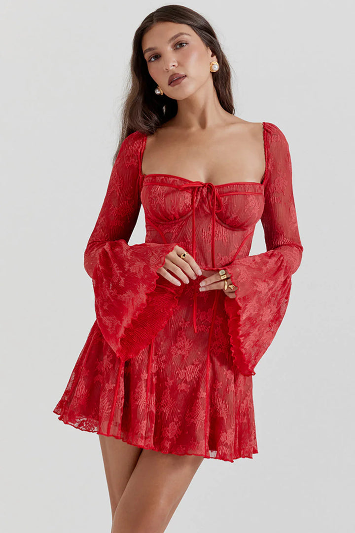 Rose Lace Dress - Luxurise - rose-dress - Kleding