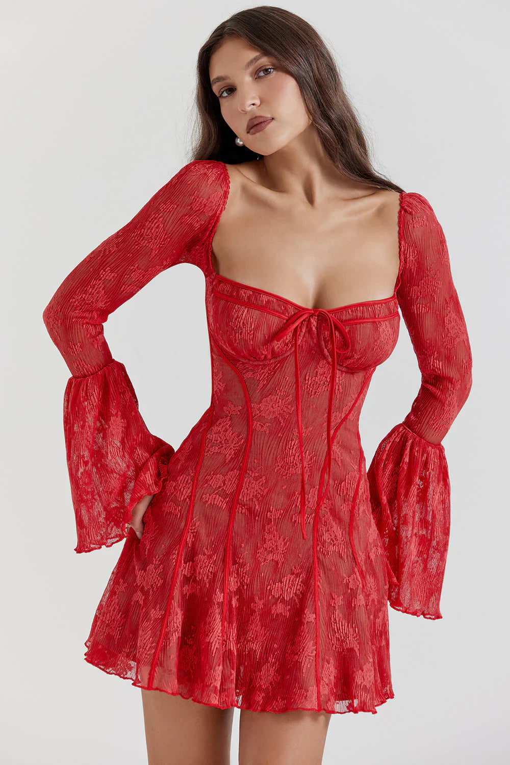 Rose Lace Dress - Luxurise - rose-dress - Kleding