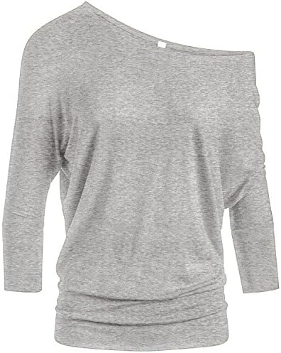 Dolman Scoopneck Top Off The Shoulder Tops Banded Waistband Shirts 3/4 Sleeves Regular and Plus Size Tops - Luxurise - scoopneck-tops-for-women-off-the-shoulder-tops-banded-waistband-shirts-3-4-sleeves-regular-and-plus-size-tops - 