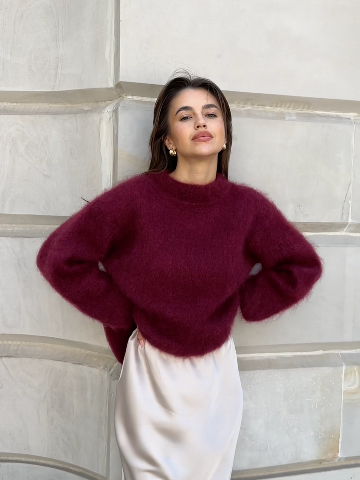 Sophia Mohair Crewneck - Luxurise - sophia-mohair-crewneck - loungewear