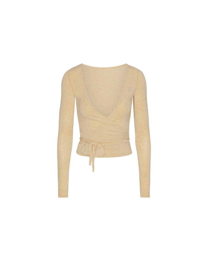 Wrap Blouse - Beige - Luxurise - wrap-blouse-beige - 