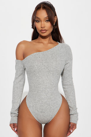 Shoulder Off Long Sleeve Bodysuit