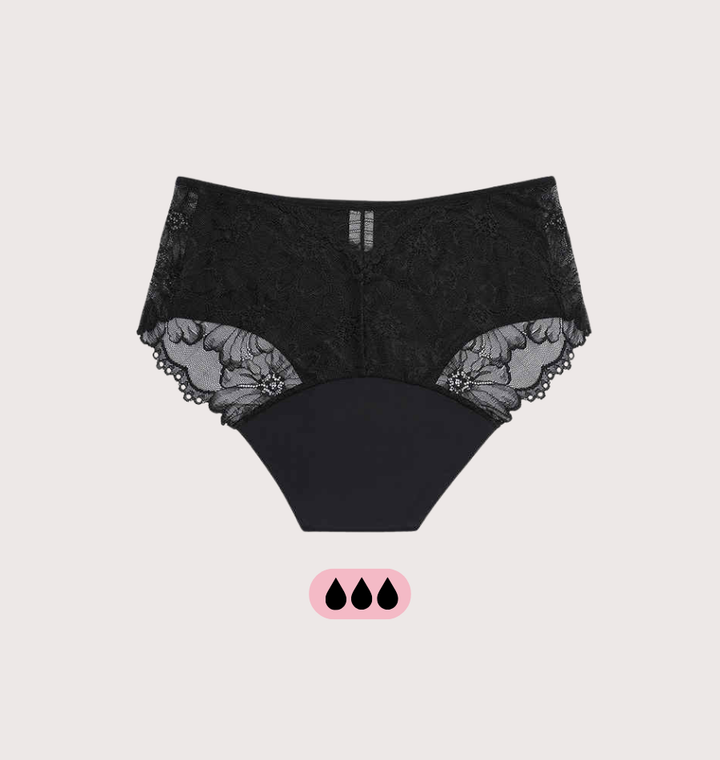 Brief Flower Lace - 100% Leakproof - Luxurise - brief-met-bloem-kant-100-lekvrij - 