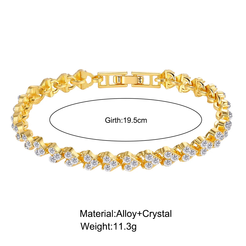 Crystal Heart Tennis Bracelet - Luxurise - tennis-bracelet - 