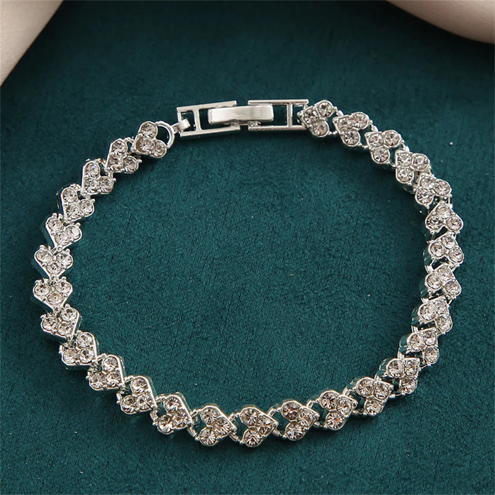 Crystal Heart Tennis Bracelet - Luxurise - tennis-bracelet - 