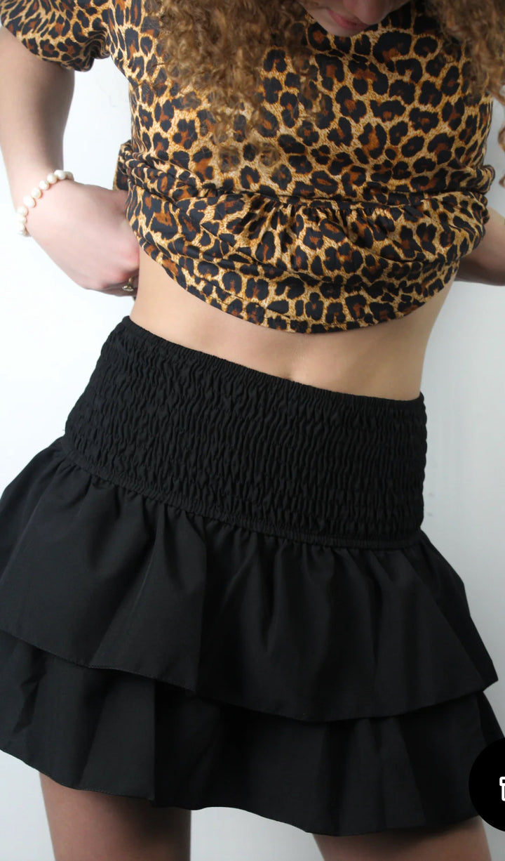 Summer Skirt Leopard/Black/White - Luxurise - skirt-print - 