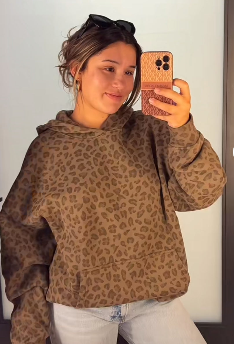 Vintage Cheetah Hoodie - Luxurise - vintage-look-cheetah-hoodie - loungewear