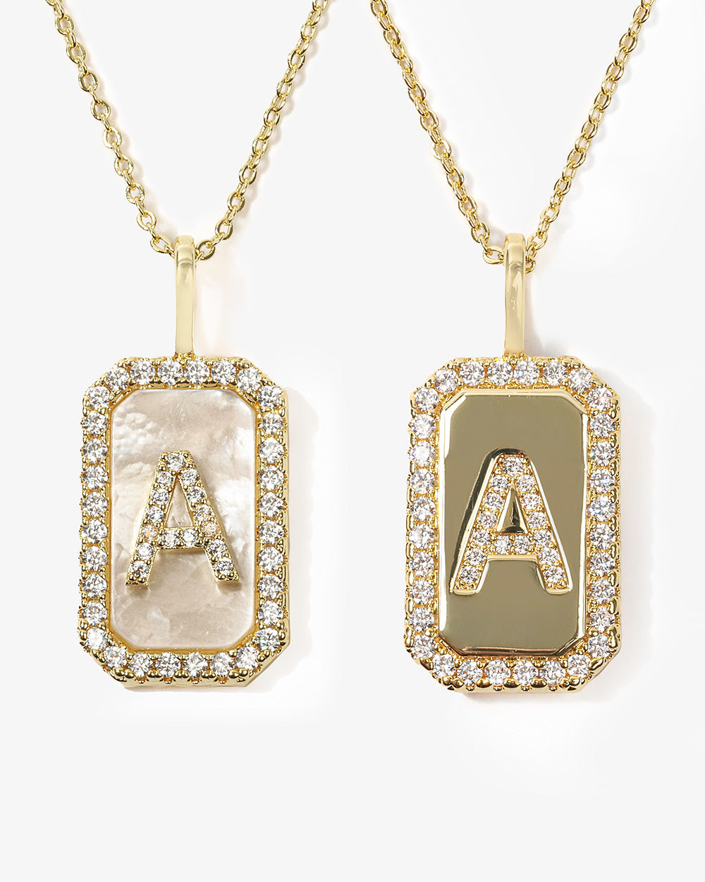 Love Letters Double Sided Necklace - Gold - Luxurise - love-letters-double-sided-necklace-gold - Necklace