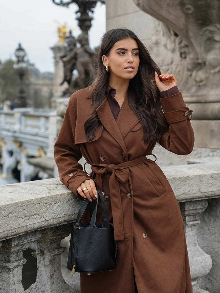 Molly suéde trenchcoat