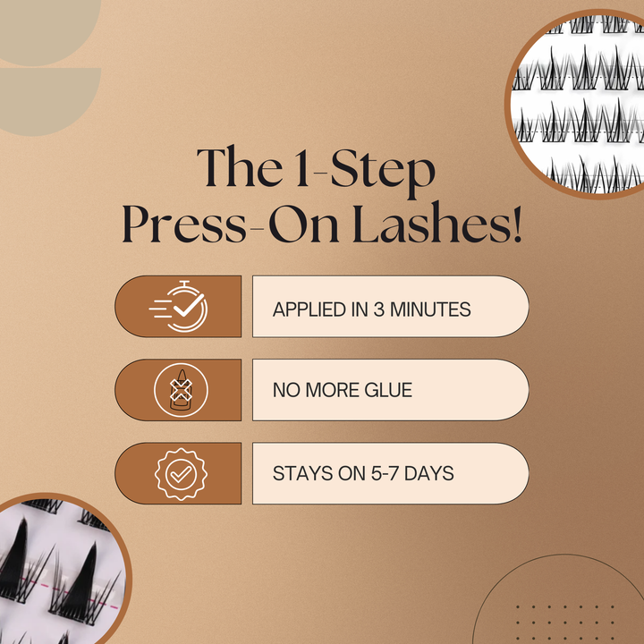 Press-on Lashes No Glue Needed! Self Adhesive!