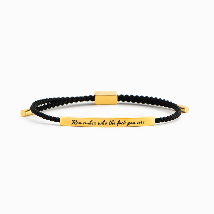 Remember Who The F♡ck You Are Motivational Tube Bracelet - Luxurise - remember-who-the-f-ck-you-are-motivational-tube-bracelet - 