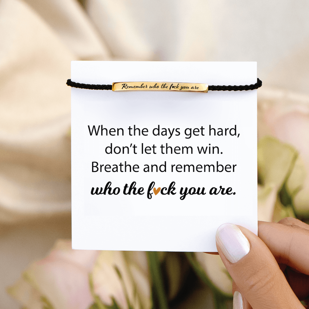 Remember Who The F♡ck You Are Motivational Tube Bracelet - Luxurise - remember-who-the-f-ck-you-are-motivational-tube-bracelet - 