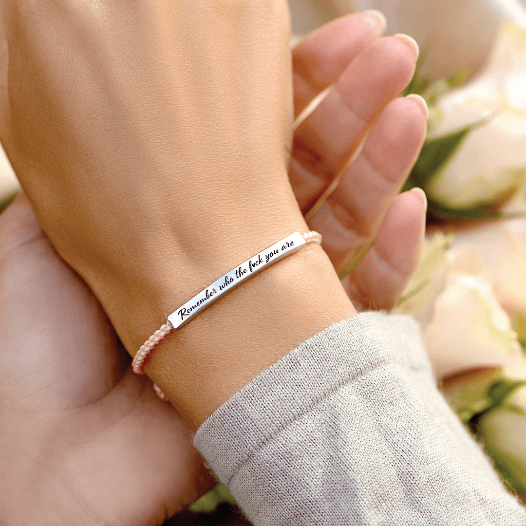 Remember Who The F♡ck You Are Motivational Tube Bracelet - Luxurise - remember-who-the-f-ck-you-are-motivational-tube-bracelet - 