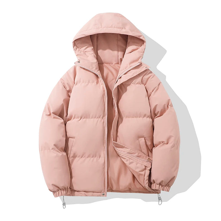 Puffer Jacket Women High Neck Hooded Zipper Design Cotton-Padded Coat - Luxurise - autumn-and-winter-warm-fashion-harajuku-puffer-jacket-women-high-neck-hooded-zipper-design-cotton-padded-coat-abrigo-mujer - 