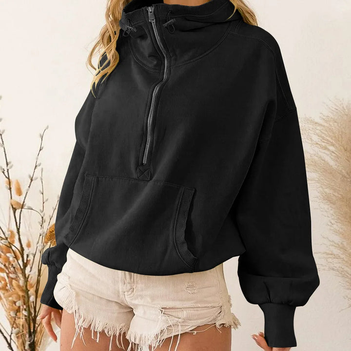 Zip-up Sweater Woman MUSTHAVE - Luxurise - hooded-zip-up-sweatshirt-woman-musthave - 