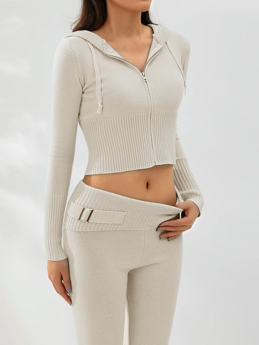 Cozy Ribbed Knit Lounge Set - Luxurise - cozy-ribbed-knit-lounge-set - 