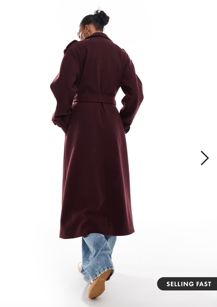 Burgundy Trench Coat - Luxurise - burgundy-trench-coat - 