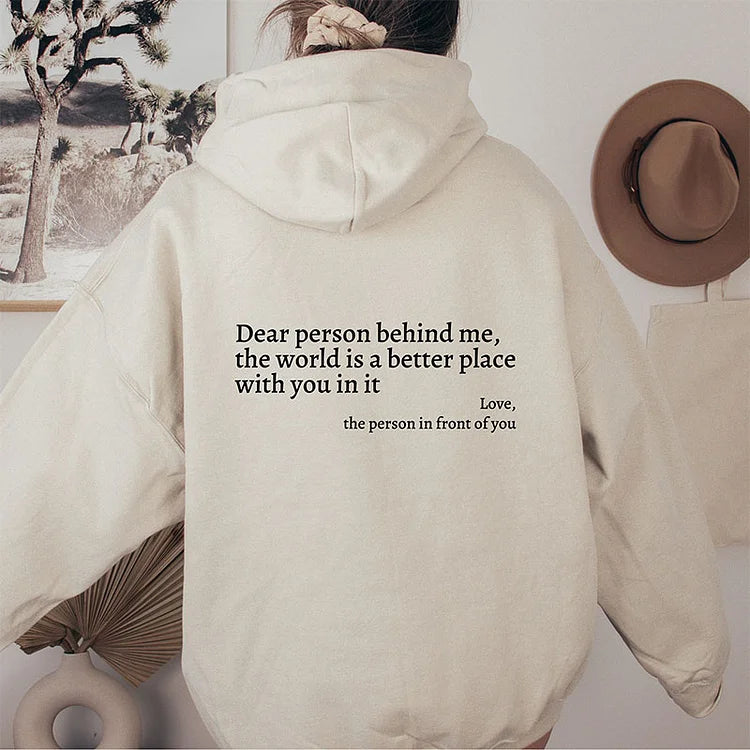 1+1 FREE Dear Person Behind Me (You are enough) Hoodie - Luxurise - dear-person-behind-me-you-are-enough-hoodie - 