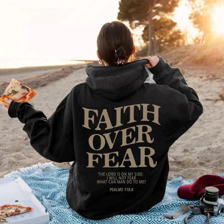 Faith Over Fear Hoodie - Luxurise - faith-over-fear-hoodie - loungewear